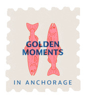 VisitAnchorage summer fish stamp salmon Sticker