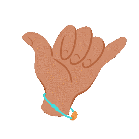 bracenet hand surf shaka bracelet Sticker
