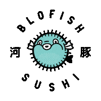 blofishco fresh sushi blofish boulder blofishfresh Sticker