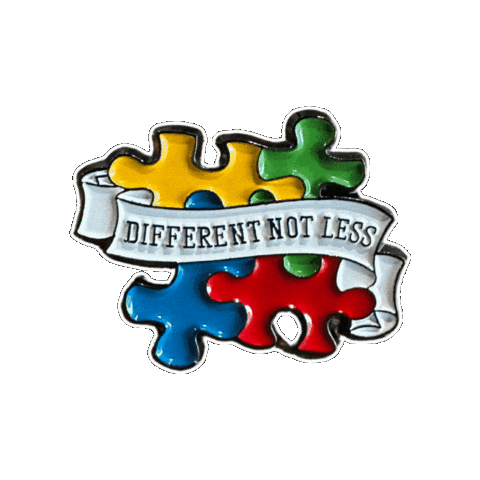 pinnedpins giphygifmaker puzzle awareness autism Sticker