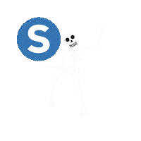 Halloween Scheletro Sticker by Synesthesia