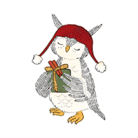 Christmas Owl Sticker by Amazin' Graze