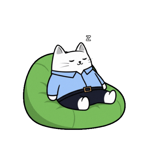 Cat Sleeping Sticker by MESA My Emotional Support Animal