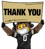 Thanks Thank You Sticker by CUBoulder