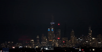 'Bold Red' Moon Rises Above Chicago Skyline