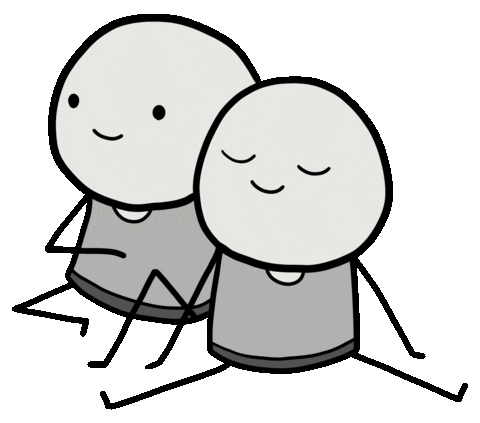 Happy Friends Sticker by Nick Ybarra