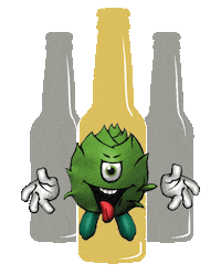 CouleursDeBieres happy beer hops biere Sticker