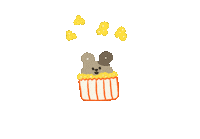 ddangkkom_boss 잠 과일 밥 영화 Sticker