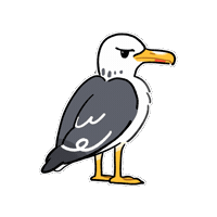 Lesser Black-Backed Gull Bird Sticker