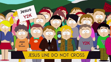 crowd waiting for jesus GIF by South Park 