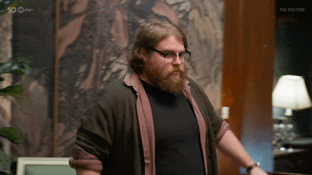 Thinking Ponder GIF by The Traitors Australia