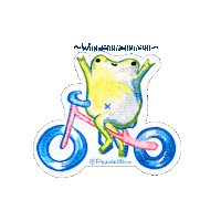 Pezdeotono frog bici libertad rana Sticker