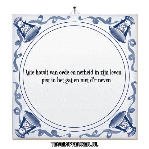 Spreuk Gezelligheid Sticker by Tegelspreuken.nl