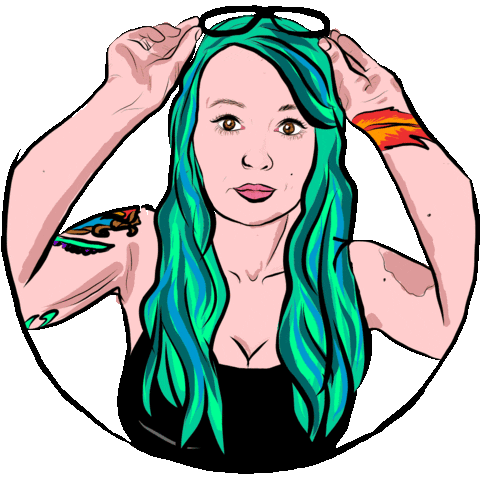 Watching Geek Girl Sticker