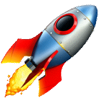 Rocket Wow Sticker by Design Practice
