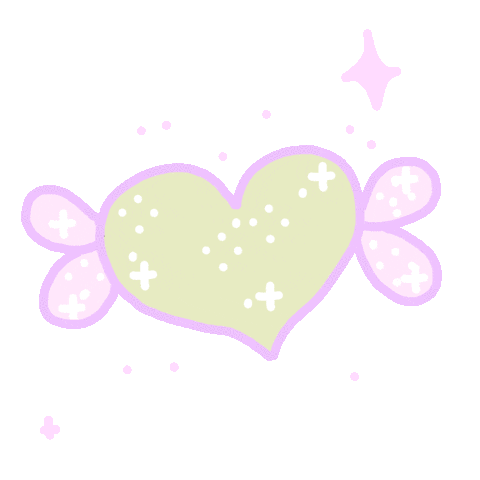 Heart Flying Sticker by cait robinson
