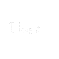 nandipii love white doodle i love it Sticker