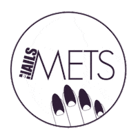 Nailsbymets spinning spinning logo nailsbymets nails by mets Sticker