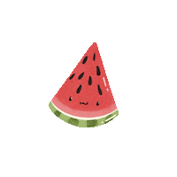 lupeaart fruit bite watermelon melon Sticker