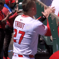 Excited Mike Trout GIF by Los Angeles Angels