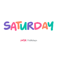 Saturday J Sticker by LuxuryVillaNorthGoa
