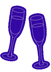 Celebration Glasses Sticker by University of the Arts London