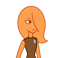 Tired Orange Sticker