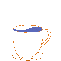 Tasse Welle Sticker by Susann Stoebe