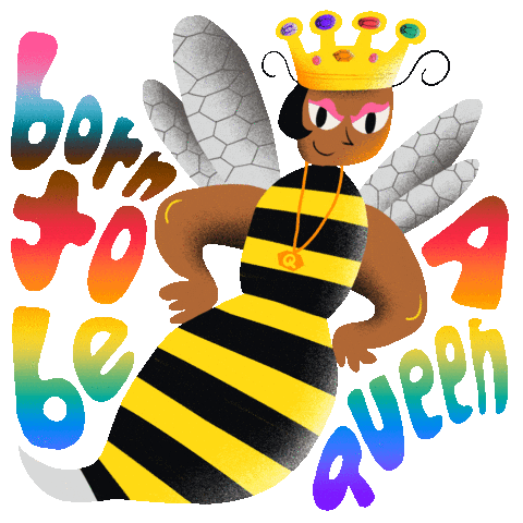 Sassy Queen Bee Sticker by jon hanlan