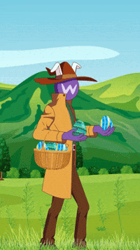 Moon Walk Rabbit GIF