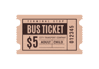 Travel Ticket Sticker