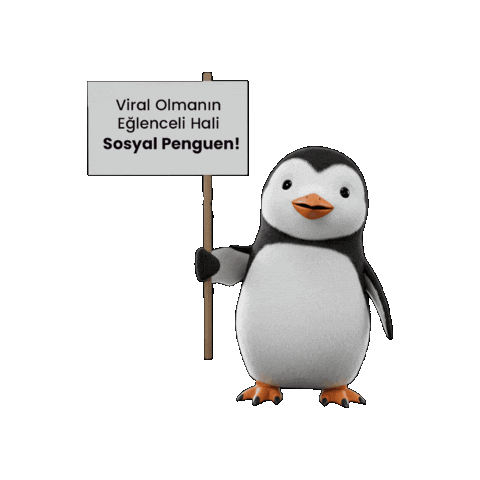 sosyalpenguenofc giphygifmaker instagram sosyal medya penguen Sticker