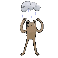 Jodsween rain frog wet rainyday Sticker