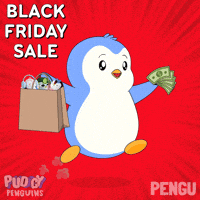 Add To Cart Black Friday GIF by Pudgy Penguins
