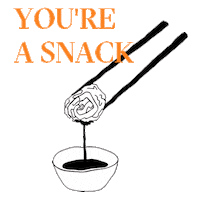 marligrobbelaar art illustration snack sushi Sticker