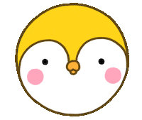 Anduony face penguin yellow circle Sticker