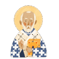 Pray St Nick Sticker by Ancient Faith Kids