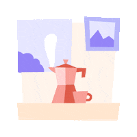 FrancescoMugnaini summer coffee moka pot estate mediterranea Sticker