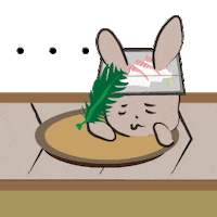 Sleepy Rabbit Sticker
