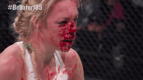 heather hardy bloody nose GIF by Bellator