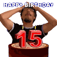 15 Years Old 15Th Birthday Sticker