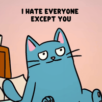 Blue Cat Nopecat GIF