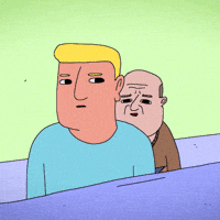 Aanenmatig grappig animatie tekenfilm oor GIF