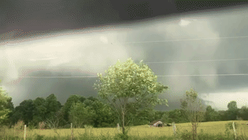 Large Storm Cloud Swirls Above Southern North Carolina Amid Tornado Warning