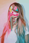 light blue art GIF
