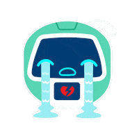 Smashlings cartoon omg crying robot Sticker