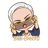 arts_byde queen swag chibi yass Sticker