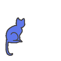 Rejected Cat Sticker by Sam C: