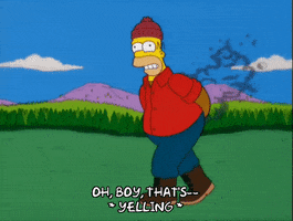 burning homer simpson GIF