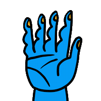 Hand Hello Sticker by Darién Sánchez